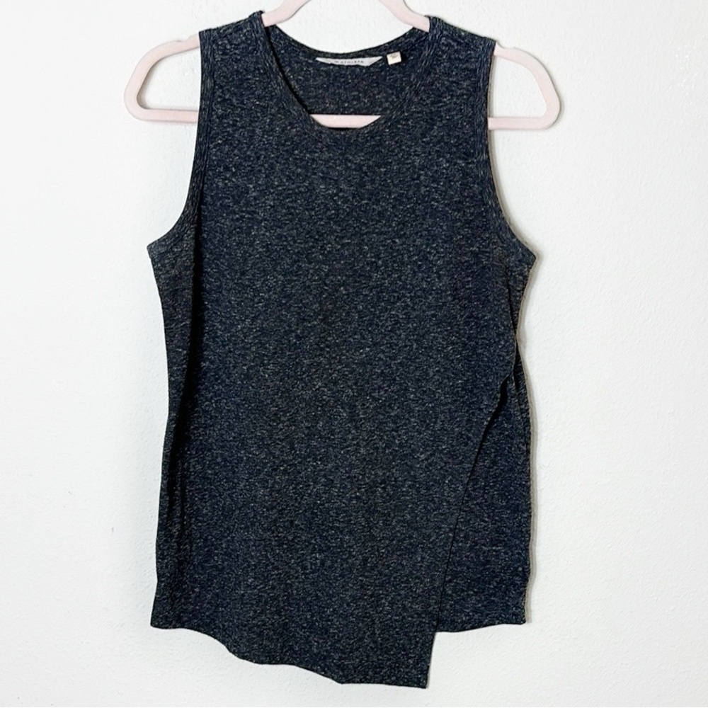 Athleta Activewear Tank Dark Gray Crew Neck Sleeveless Cotton Blend size XS